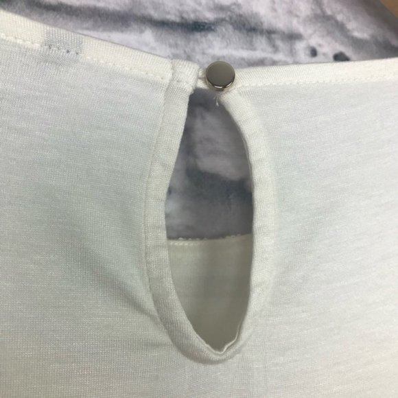 Ann Taylor Metallic Stripe Sleeveless Top Medium - Picture 5 of 7